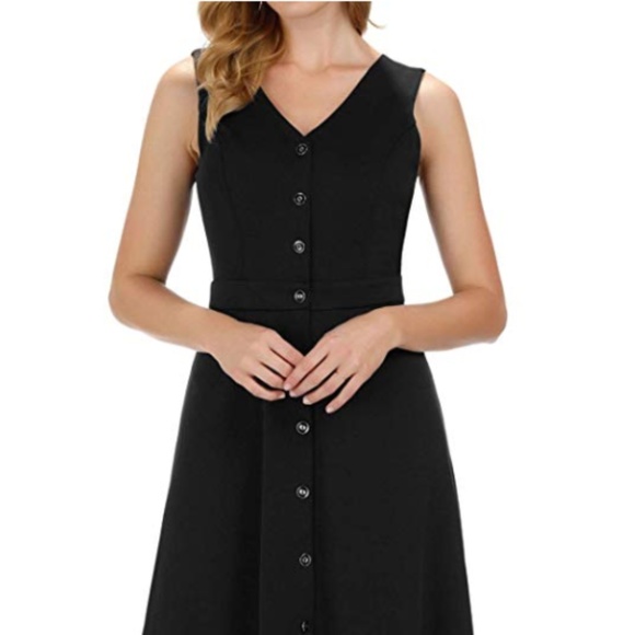 Dresses & Skirts - ⭐️Flash Sale ⭐️Brand new! Black Button Down A-line Dress